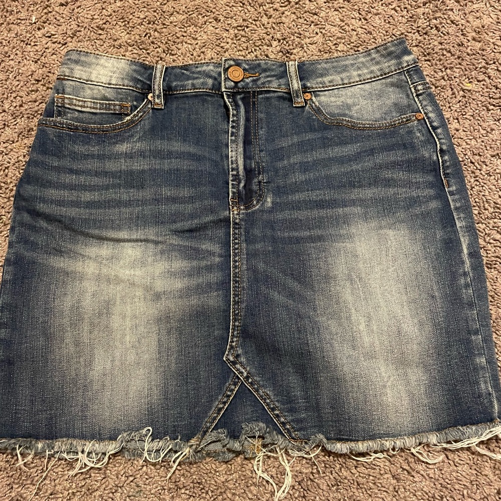 Indigo rein denim mini skirt
